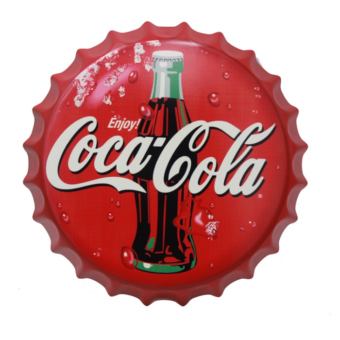 35cm 코카콜라 병뚜껑 장식 벽걸이 액자 벽포인트 카페 데코레이션 꾸미기