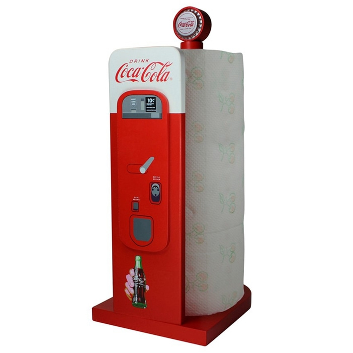코카콜라 나무 자판기 모양의 종이 타월 홀더 키친 페이퍼 하이 냅킨 홀더 높이 약 34cm