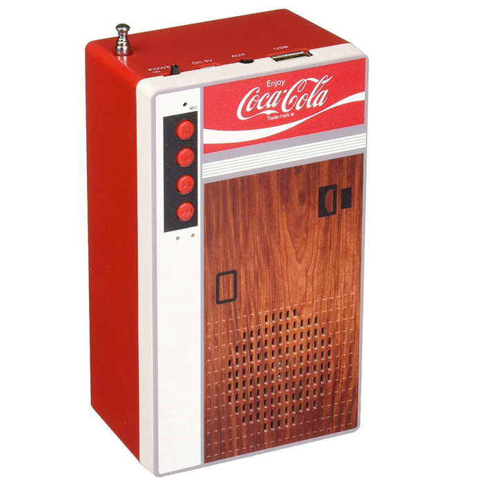 미국 코카콜라 자동 판매기 모양 휴대용 블루투스 스피커 스피커 복고풍 라디오 스테레오