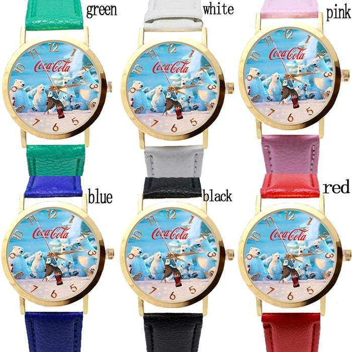코카콜라 크리스마스 북극곰 기념판 전자 시계 코카콜라 패션 시계 만화 시계 주변 장치
