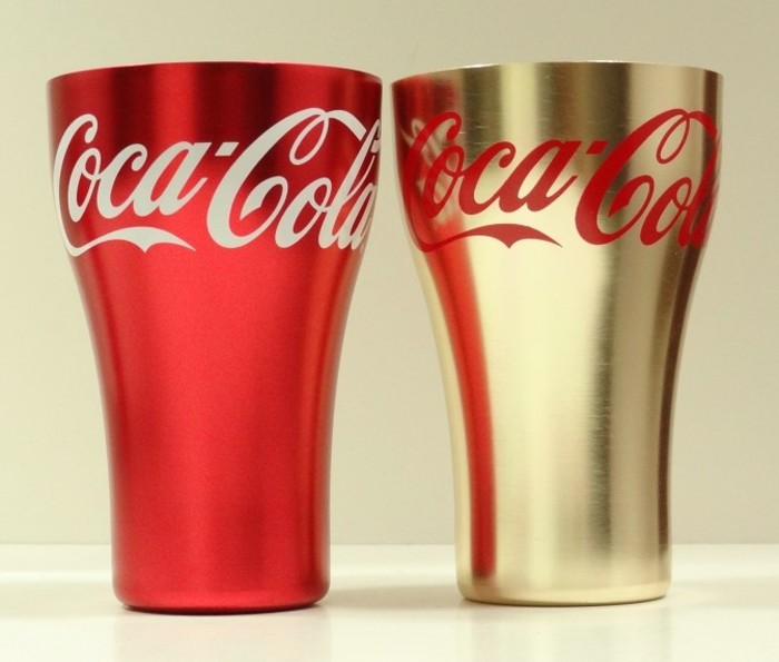 코카콜라 알루미늄 컵 물 컵 음료 주스 컵 금속 컬렉션 컵 실용적인 장식 이중 사용 콜라 주변 선물