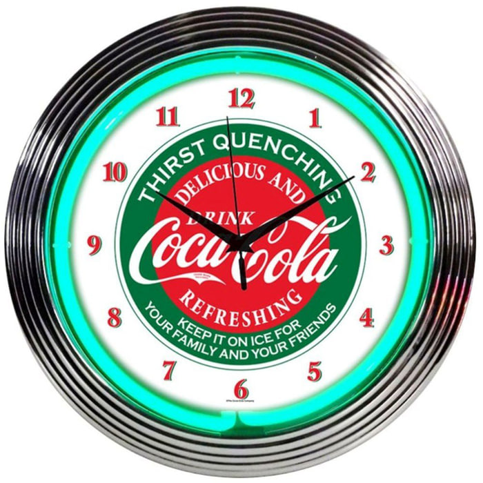 코카콜라 아메리칸 스타일 기념 네온 벽시계 홈 바 레스토랑 장식 및 기념품