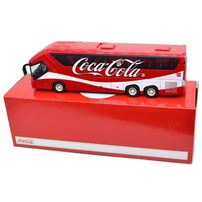 큰 선물 상자 코카콜라 한정 컬렉션 버스 빅 버스 모형 자동차 모형 다이 캐스트 자동차