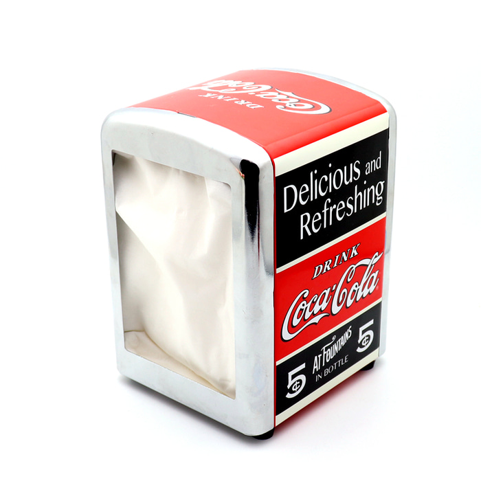 미국 오리지날 코카콜라 기념 저금통 돈통 티슈 박스 펌핑 박스 냅킨 홀더 기프트